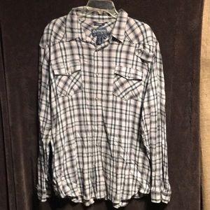 American rag size XL casual button up shirt used